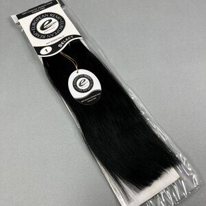 12” Straight #1 Jet Black European Remi 100% Human Hair Track Weft Extensions